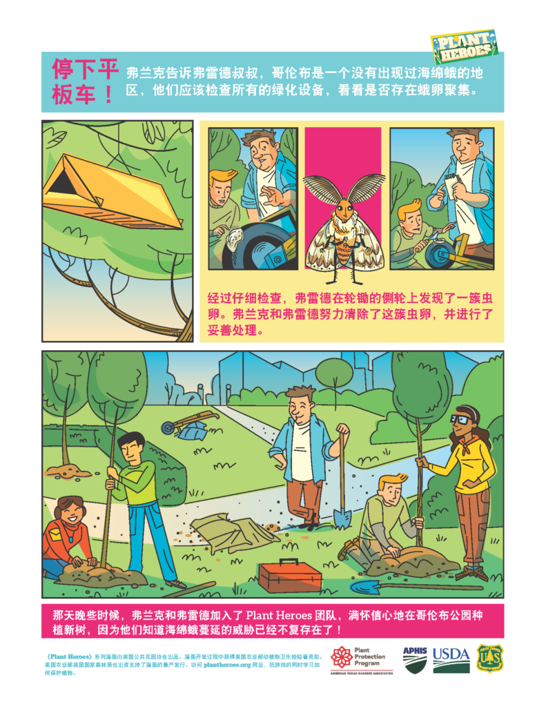 second page of the spongy moth comic in Chinese